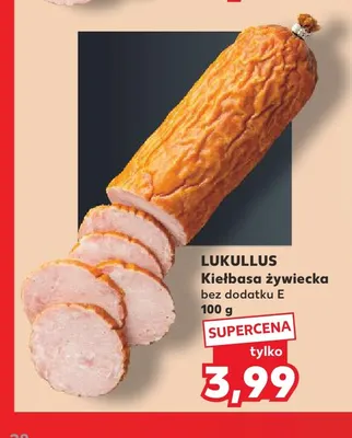 Kiełbasa żywiecka bez dodatku E Lukullus promocja w Kaufland