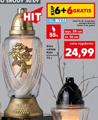 Znicz szklany z-384 promocja w Kaufland