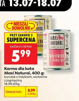Karma dla kota Maxi Natural promocja w Biedronka