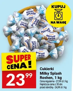 Cukierki Milky Splash Roshen promocja w Twój Market