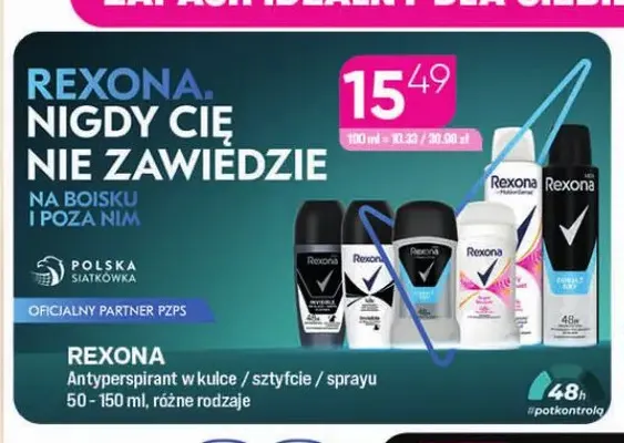 Antyperspirant w sprayu Rexona promocja w Drogerie Koliber