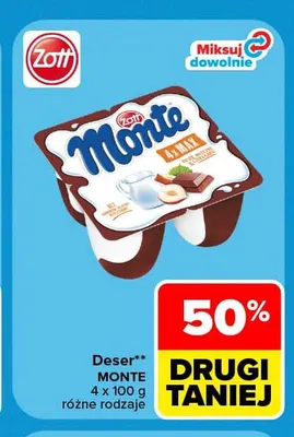 Deser Zott Monte 4-pak promocja w Carrefour