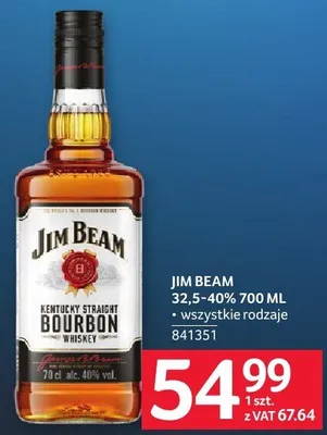 Whisky Jim Beam 32,5-40% 700 ML promocja w Selgros