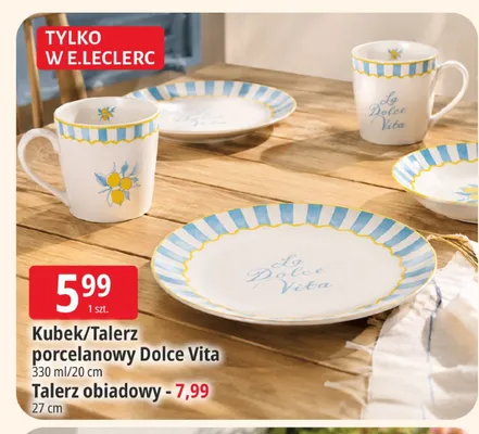 Kubek porcelanowy Dolce Vita 330ml promocja w Leclerc
