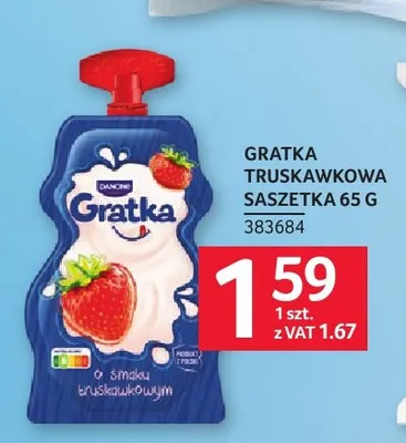 Gratka truskawkowa saszetka Danone promocja w Selgros