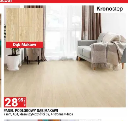 Panel podłogowy Kronostep Dąb Makawi 7 mm AC4 promocja w Merkury Market