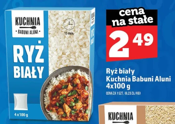 Ryż biały Kuchnia Babuni Aluni 4-pak 100g promocja w TOPAZ