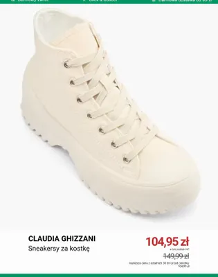 Sneakersy za kostkę Claudia Ghizzani promocja w Deichmann