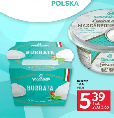 Ser Burrata Granarolo promocja w Selgros