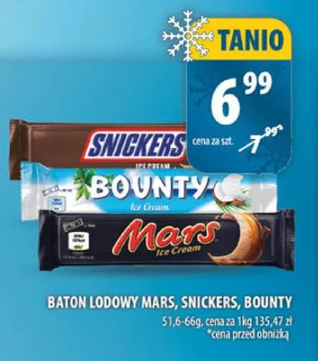 Baton lodowy Mars, Snickers, Bounty promocja w Arhelan