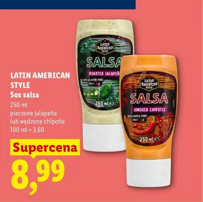 Sos salsa LATIN AMERICAN STYLE wędzone chipotle promocja w Lidl