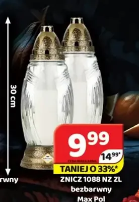 Znicz 1088 Nz Zl bezbarwny 30 cm Max Pol promocja w Delfin
