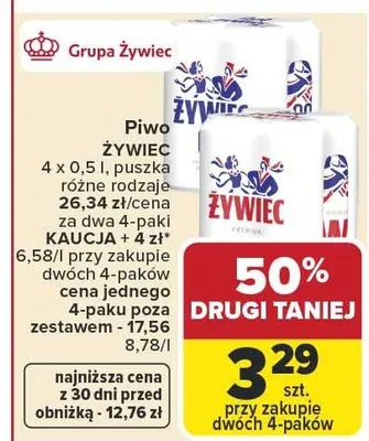 Piwo Żywiec promocja w Carrefour
