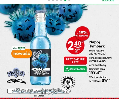Napój Tymbark OK Sour Appz promocja w Żabka