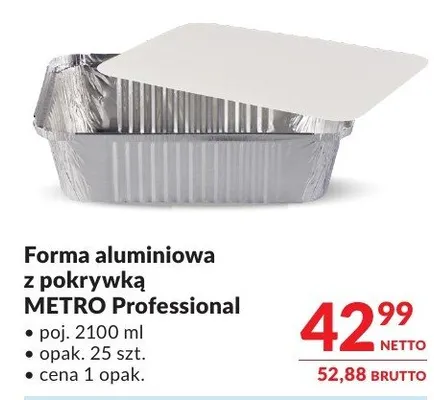 Forma aluminiowa z pokrywką METRO Professional promocja w Makro