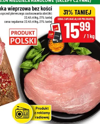 Szynka wieprzowa bez kości promocja w POLOmarket
