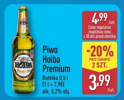Piwo Holba Premium promocja w Aldi
