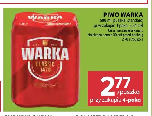 Piwo Warka Classic promocja w Stokrotka
