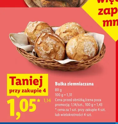 Bułka ziemniaczana promocja w Lidl