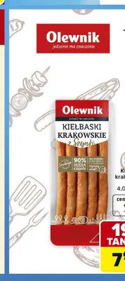 Kiełbaski krakowskie z szynki Olewnik promocja w Carrefour