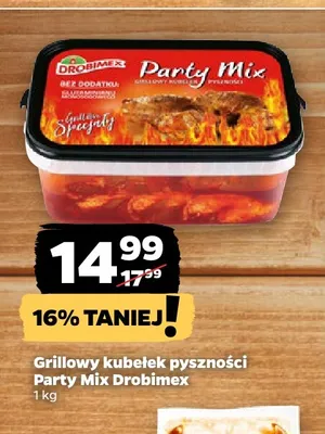 Grillowy kubełek pyszności Party Mix Drobimex promocja w Netto