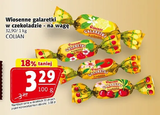 Wiosenne galaretki w czekoladzie Colian promocja w Prim Market