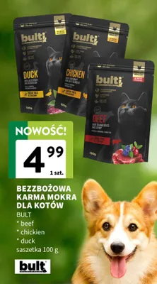 Bezzbożowa karma mokra dla kotów Bult chicken promocja w Intermarche