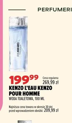 Woda toaletowa Kenzo L'Eau Kenzo Pour Homme promocja w Drogerie Natura