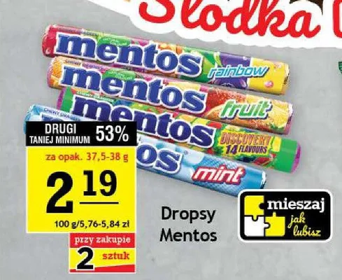 Dropsy Mentos Discovery promocja w Gram Market