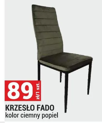 Krzesło Fado kolor ciemny popiel promocja w Merkury Market