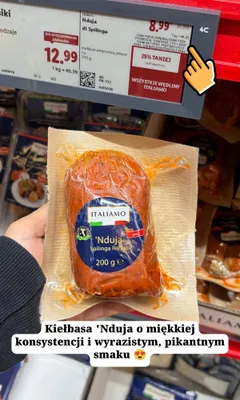 Kiełbasa 'Nduja Italiamo promocja w Lidl