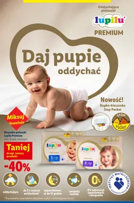 Pieluszki Lupilu Premium rozmiar 5 promocja w Lidl