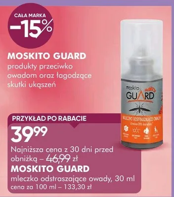 Mleczko odstraszające owady Moskito Guard promocja w Super-Pharm