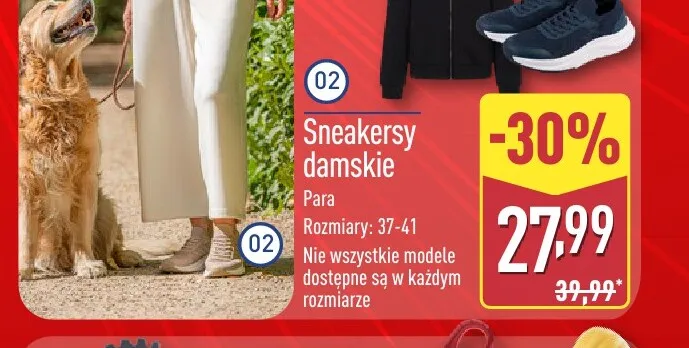 Sneakersy damskie promocja w Aldi