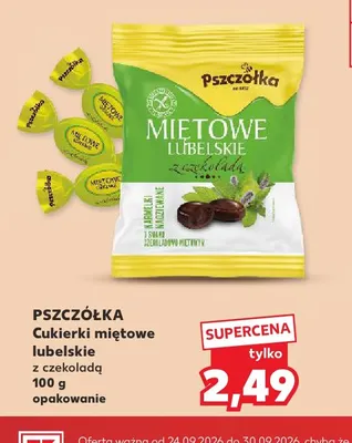 Cukierki miętowe lubelskie z czekoladą Pszczółka promocja w Kaufland