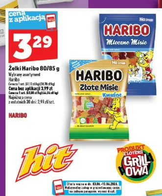Żelki Haribo Złote Misie Kwaśne promocja w TOPAZ
