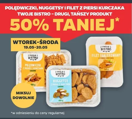 Polędwiczki z piersi z kurczaka łagodne Twoje Bistro promocja w Netto