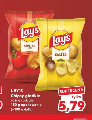 Chipsy gładkie Paprika Lay's promocja w Kaufland