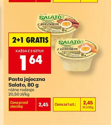 Pasta jajeczna z boczkiem Salato promocja w Biedronka