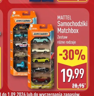 Samochodziki Matchbox Mattel promocja w Aldi
