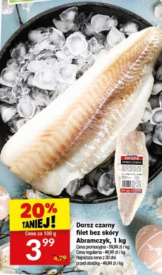 Dorsz czarny filet bez skóry promocja w Twój Market