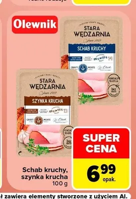 Schab kruchy Stara Wędzarnia Olewnik promocja w Carrefour