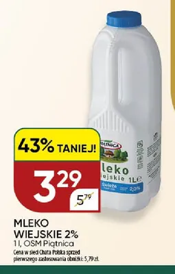 Mleko Wiejskie Piątnica 2% promocja w Chata Polska