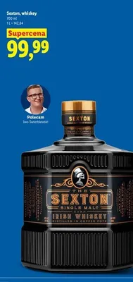 Whiskey Sexton Single Malt Irish Whiskey promocja w Lidl