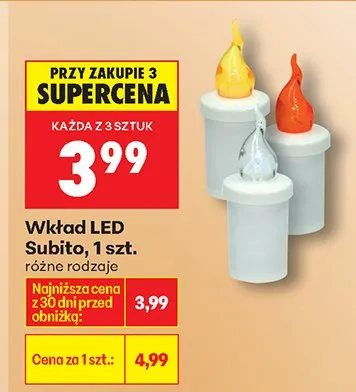 Wkład LED, różne rodzaje promocja w Biedronka