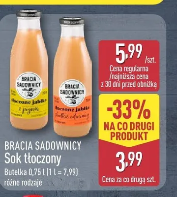 Sok tłoczony Bracia Sadownicy z pigwą promocja w Aldi