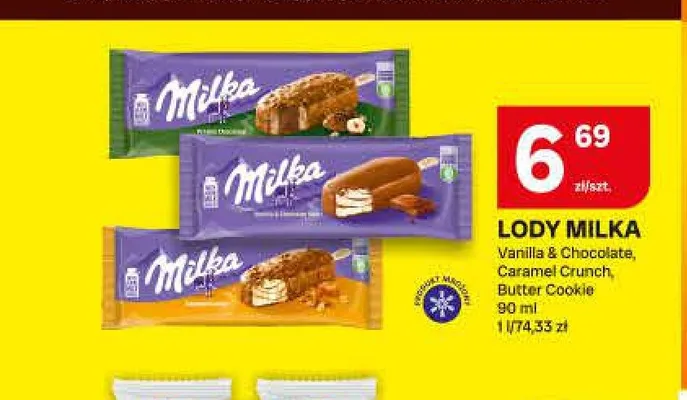 Lody Milka Caramel Crunch promocja w Chorten
