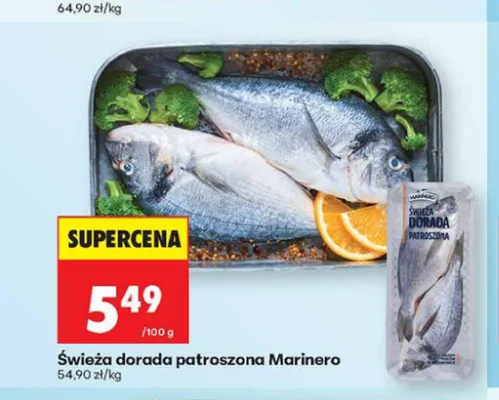 Świeża dorada patroszona Marinero promocja w Biedronka
