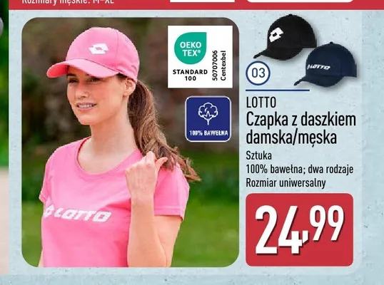Czapka z daszkiem damska LOTTO promocja w Aldi