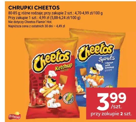 Chrupki Cheetos promocja w Stokrotka